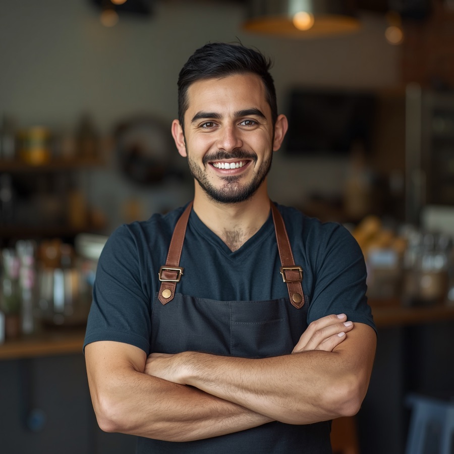 Business owner with crossed arms